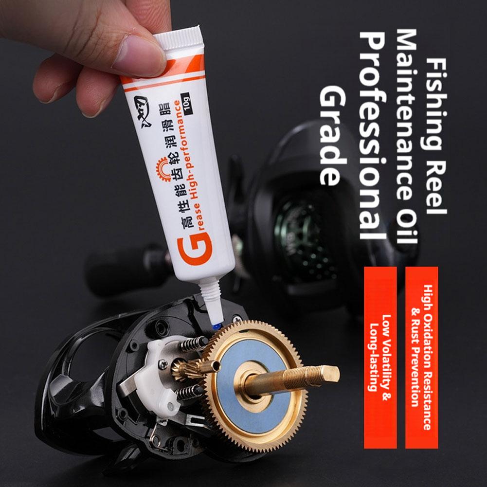 Reel Repair Kit - 釣り用リール潤滑油グリースセット 高性能ベアリングオイル ギアグリース 耐摩耗メンテナンス スピニングリール用