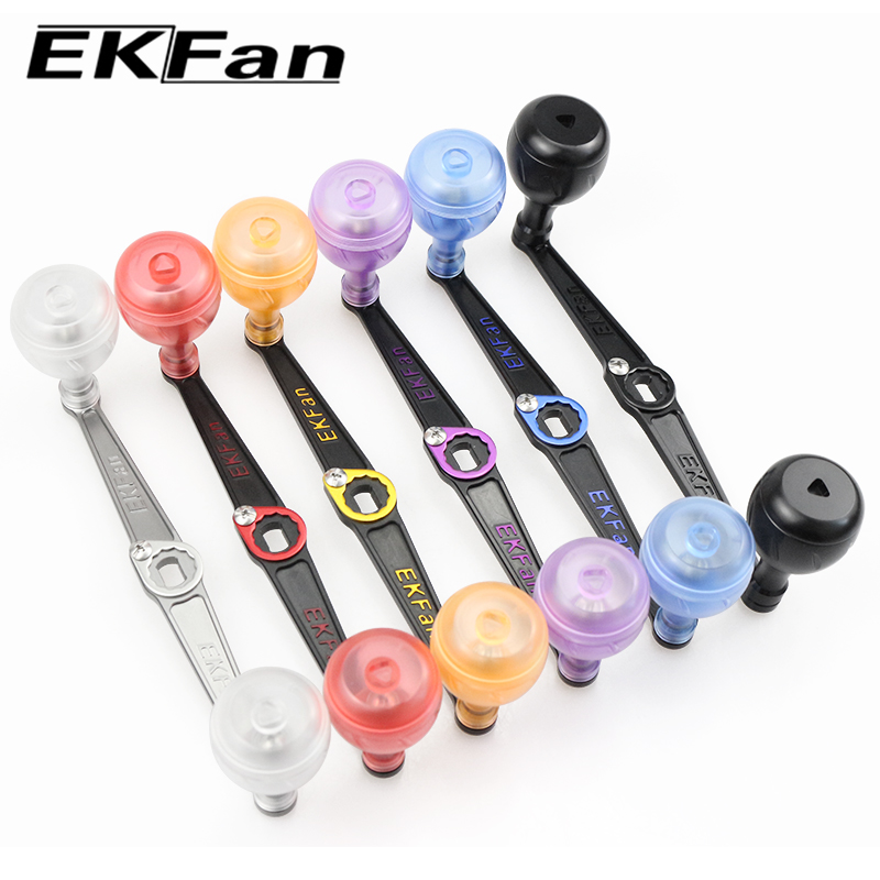 Spincast Reel - EKFan 130 ミリメートル超軽量合金ハンドル 22 グラムアクリルノブ 8